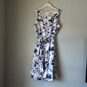 Blue   sash  dress
